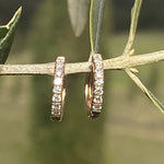 Midi diamond huggie hoops