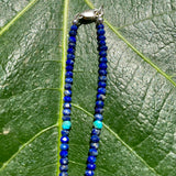 Turquoise, lapis & coral necklace