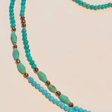 Turquoise tassel necklace