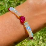 Opal & ruby bracelet