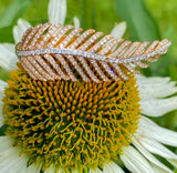 Diamond feather ring