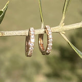 Midi diamond huggie hoops