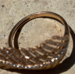 Diamond feather ring