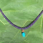 Amethyst, tourmaline & turquoise necklace