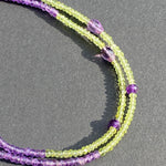 Amethyst & peridot Buddha necklace