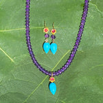 Amethyst, tourmaline & turquoise necklace