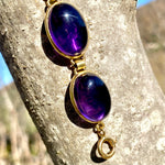 Amethyst cabochon bracelet