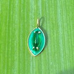 Emerald enamel charm