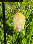 Carved shell Balinese Buddha earrings