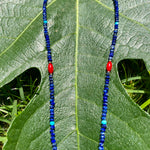 Turquoise, lapis & coral necklace