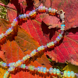 Opal, diamond & amethyst necklace