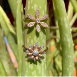 Diamond Daisy ring in rose gold