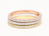 Diamond eternity band in rose gold