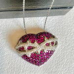 Cross my heart ruby & diamond necklace