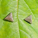 Diamond pyramid stud earrings