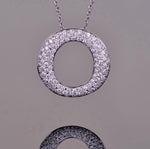 Diamond & white gold necklace