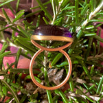 Amethyst cabochon ring