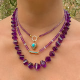 Graduated Brazilian amethyst necklace