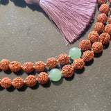 Jade & rudraksha bead 108 bead mala