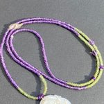 Amethyst & peridot Buddha necklace