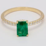 Emerald & diamond ring