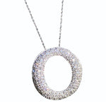 Diamond & white gold necklace