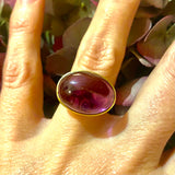 Amethyst cabochon ring