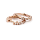 Midi diamond huggie hoops