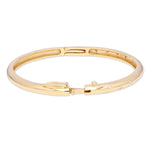 Diamond studded yellow gold bangle