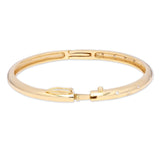 Diamond studded yellow gold bangle