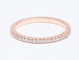 Diamond eternity band in rose gold