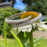 Pave diamond thorn bangle