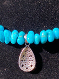 Turquoise & diamond necklace