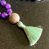 Turquoise, rose quartz & amethyst 108 bead mala