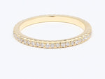 Diamond eternity band in yellow gold