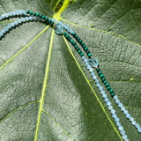 Malachite, agate & labradorite necklace