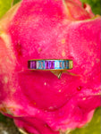 Rainbow chakra eternity band