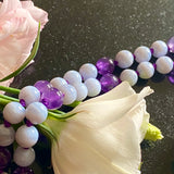 Amethyst, kunzite, agate & aventurine 108 bead mala