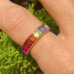 Rainbow chakra eternity band