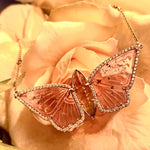 Tourmaline & diamond butterfly necklace