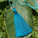 Turquoise tassel necklace