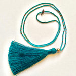 Turquoise tassel necklace