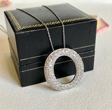 Diamond & white gold necklace