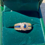 Vintage sapphire & diamond ring