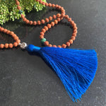 Jade & Navajo silver Rudraksha 108 bead mala