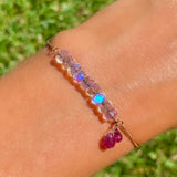 Moonstone & ruby bracelet