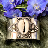 Balinese cowry shell silver cuff