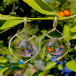 Lotus earrings with ametrine & peridot in sterling silver