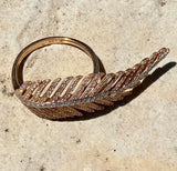 Diamond feather ring